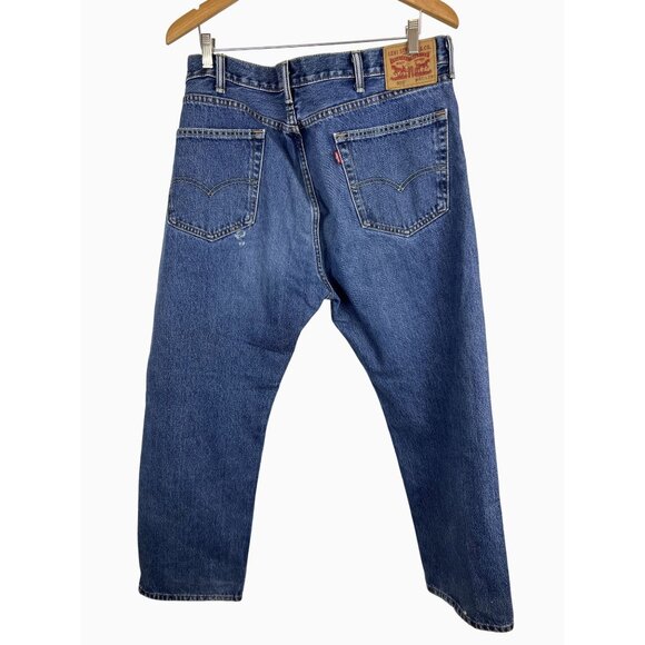 Mens Levis 505 Straight Leg Jeans W40 L29 Blue Denim - Picture 2 of 15